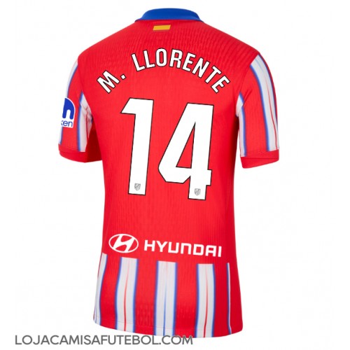 Camisa de Futebol Atletico Madrid Marcos Llorente #14 Equipamento Principal 2024-25 Manga Curta